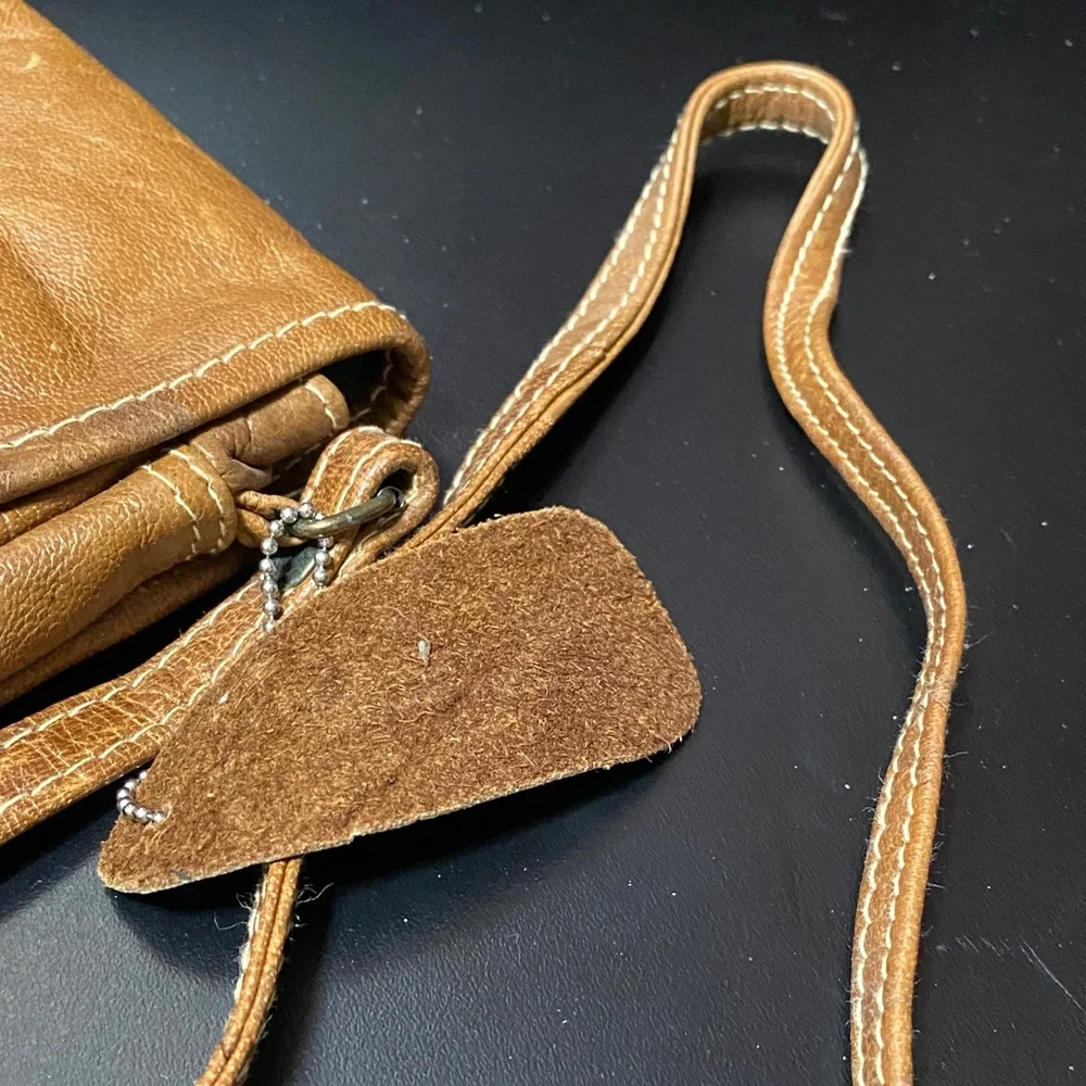 Piatto Vintage Brown Leather Crossbody Bag